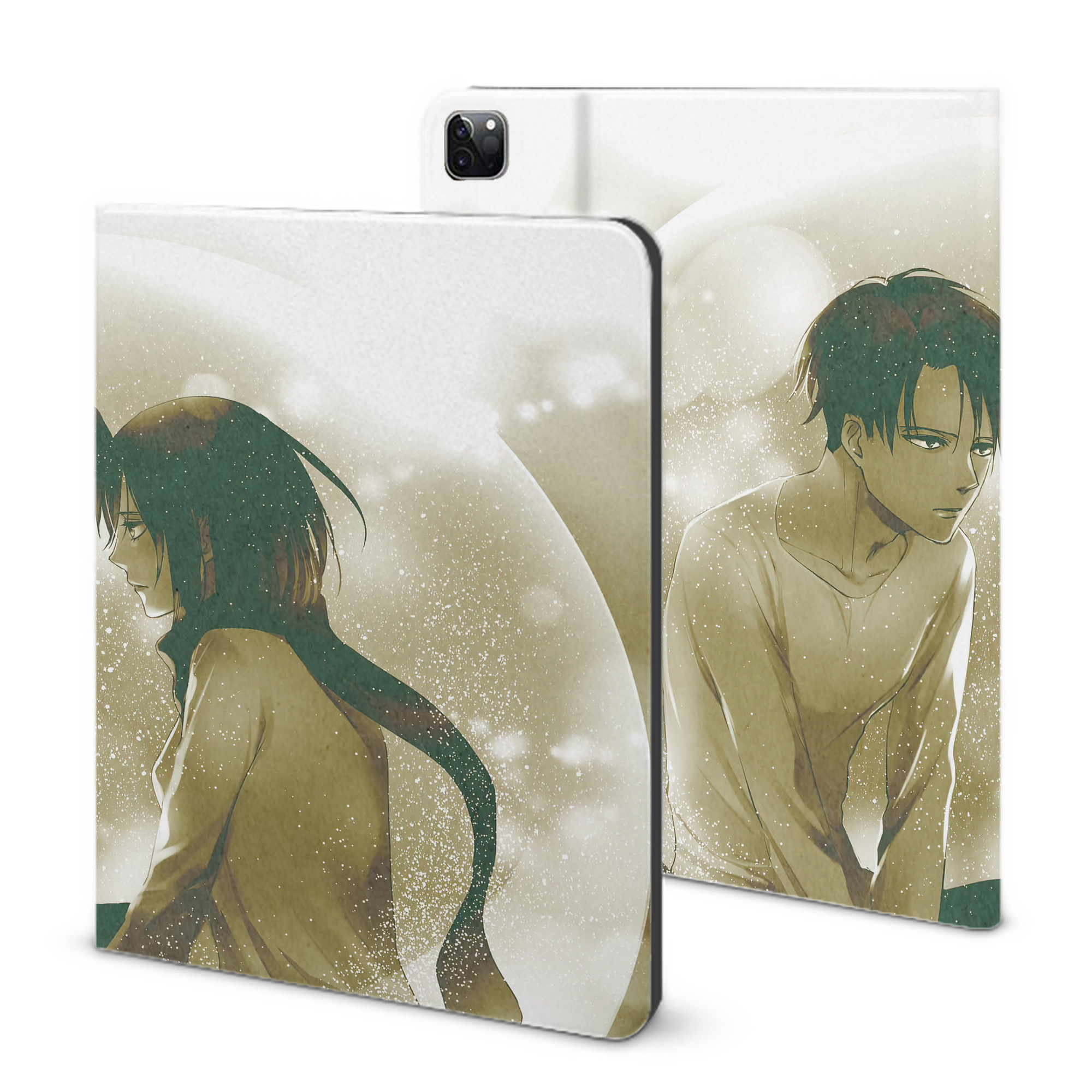 （画像用） 進撃の巨人 Attack on Titan IPad ケース ブック型 PUレザー TPU 耐衝撃 軽量 薄型 ペン収納なし 全面保護 IPad 各モデル対応